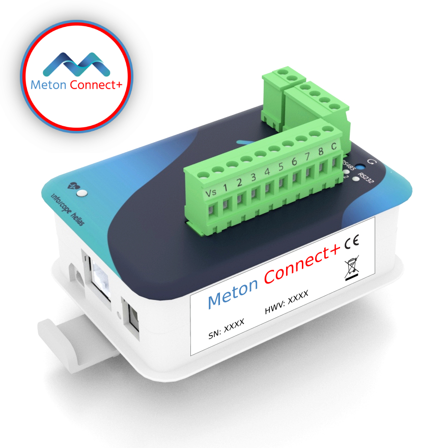 Meton Connect Plus Gateway - Collecting temperature data from interconnected device controllers - Freezers, refrigerators, special / equipment etc