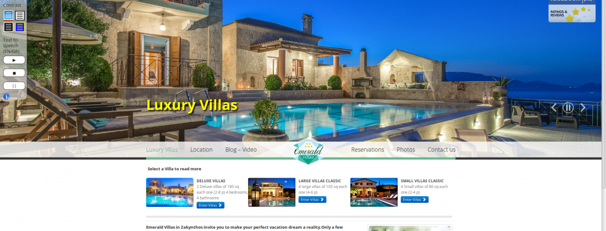 Emerald Villas - Wordpress - Ιστοσελίδες προσβάσιμες σε αμέα - Πρότυπο WCAG 2.0